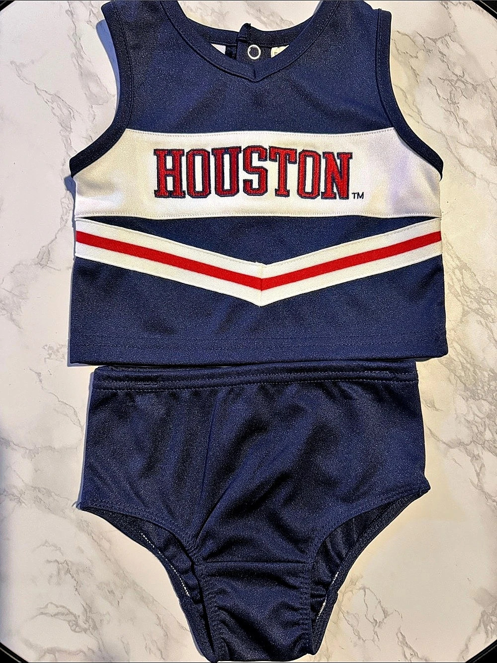 NCAA Houston Baby NFL Houston Texans Baby Girl Cheerleader Outfit Set, 12 Months